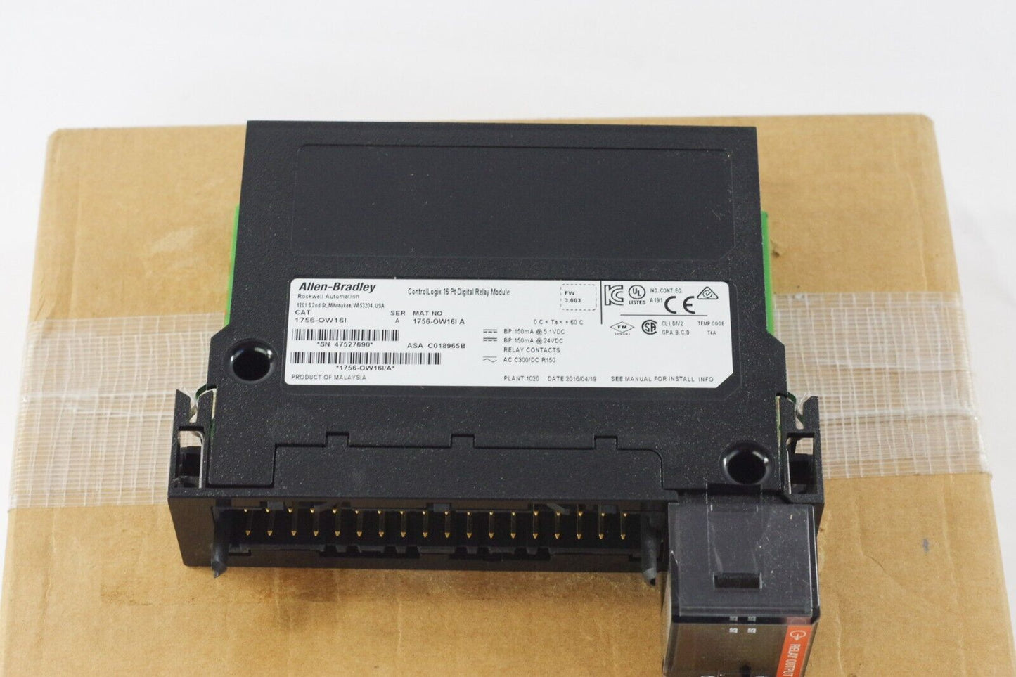 Allen-Bradley 1756-OW16I Ser A Controllogix 16pt Digital Relay Module Fw 3.003