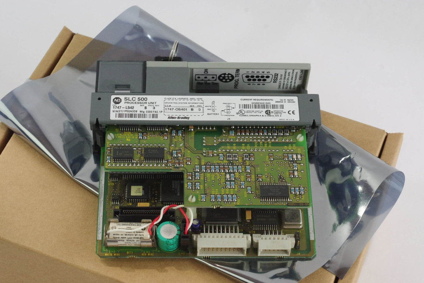 Allen Bradley 1747-L542 /B SLC 500 Processor Control Module w/ OS401/B FRN 9