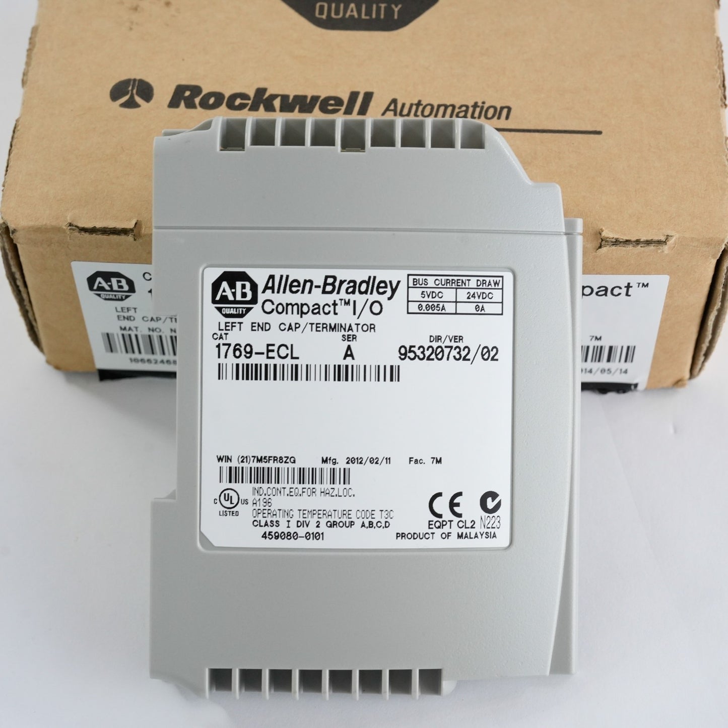 Allen Bradley 1769-ECL Ser A Left End Cap / Terminator - Open Box
