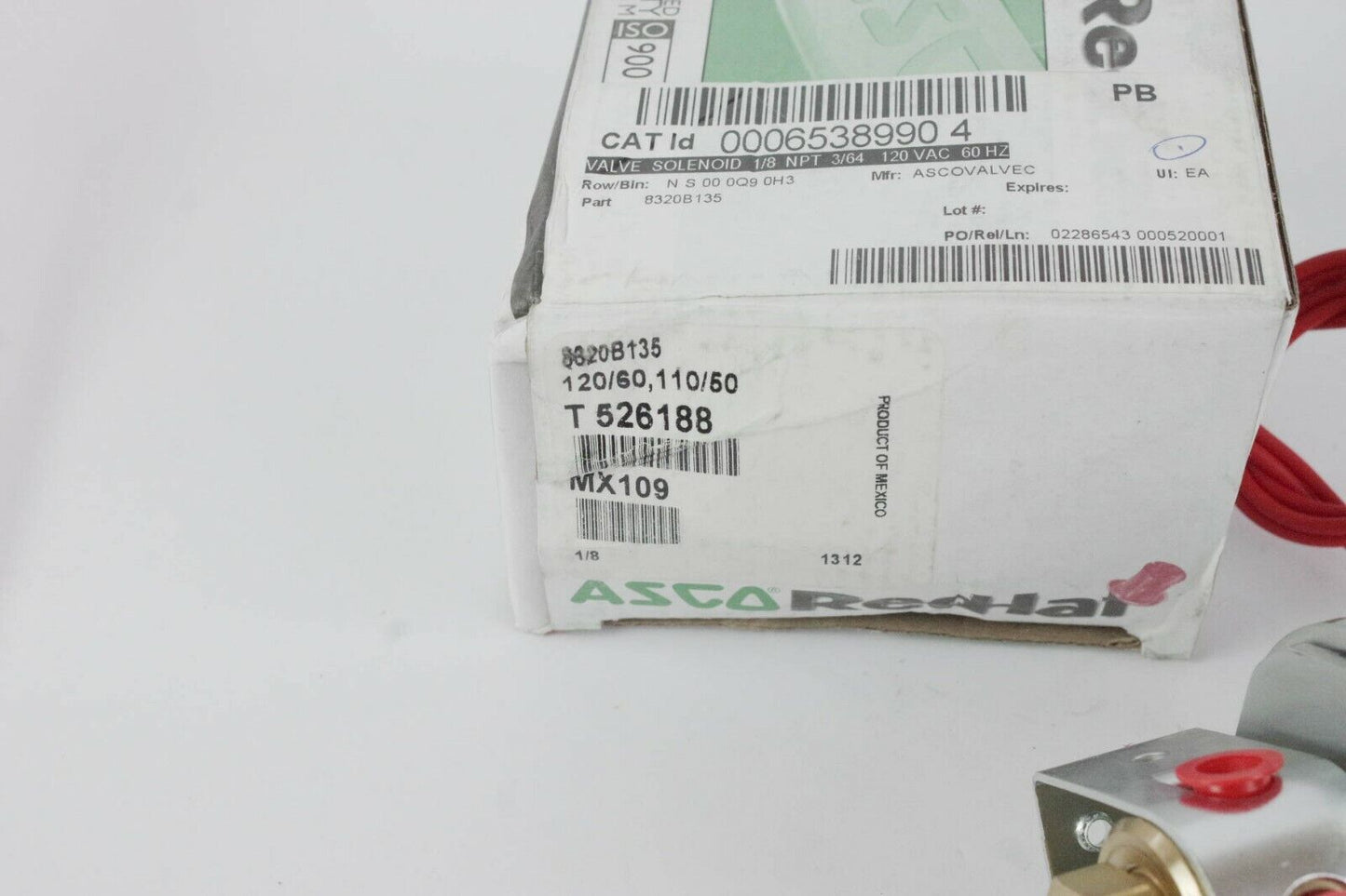 NEW ASCO MX109 Red Hat Solenoid Valve T 815797 120V 1/8 npt T526188 8320b135