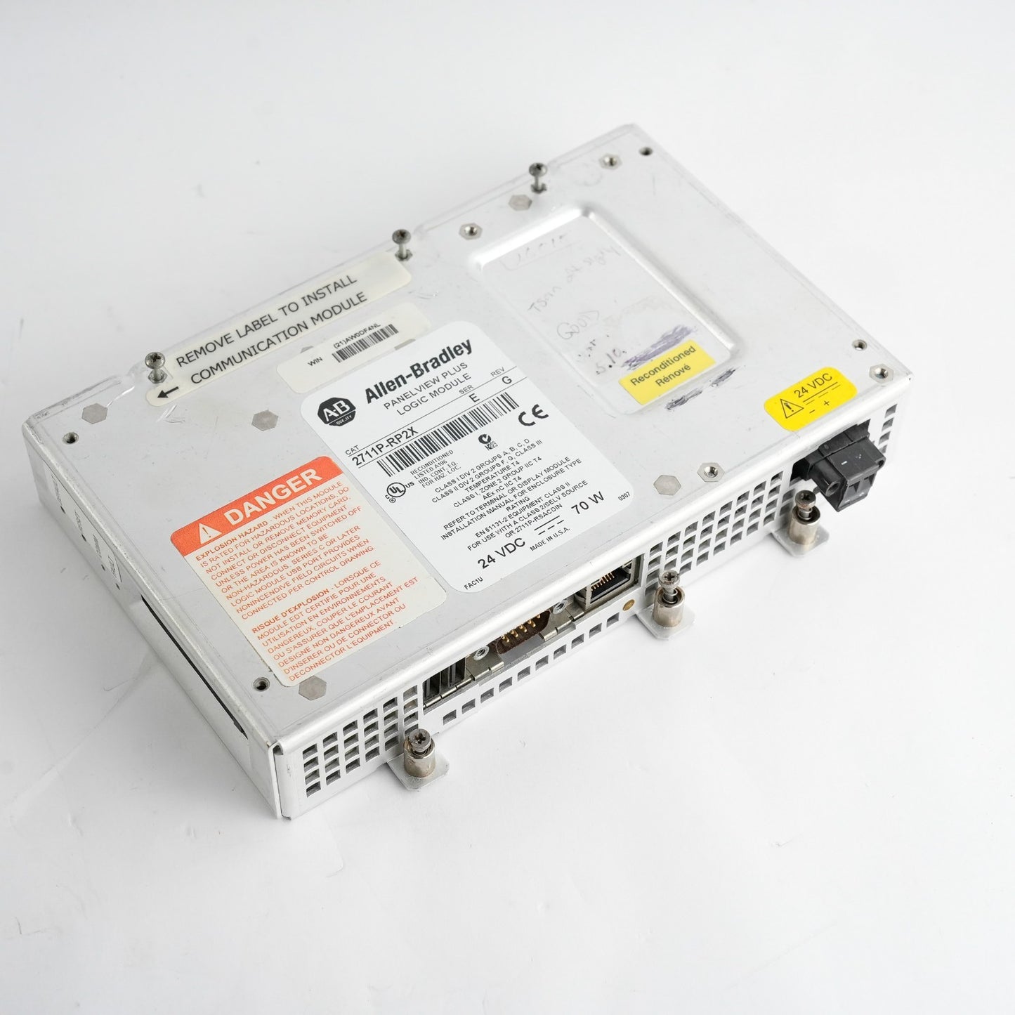 Allen Bradley 2711P-RP2X Ser E Rev G Panelview Plus Logic Module / 2711P-RP2