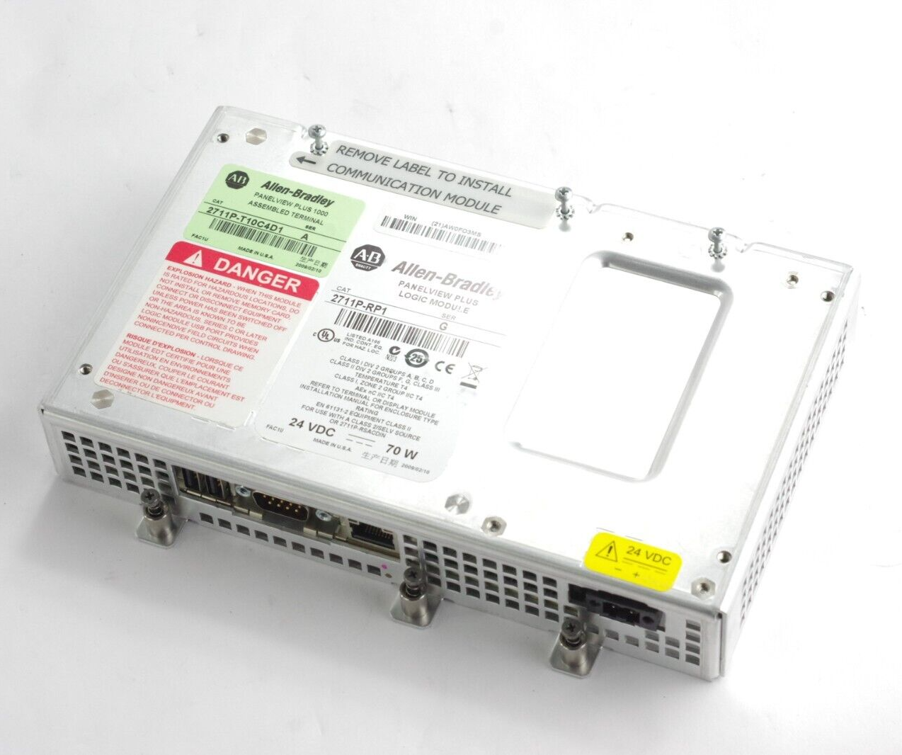 2009 Allen Bradley 2711P-RP1 Ser G Panelview 1000 Logic Module 2711PRP1 /G