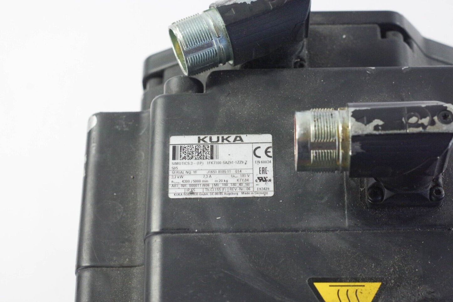 Kuka SIMOTICS3 (1p) 1FK7100-5AZ91-1ZZ9-Z S05 Servo Motor - Untested
