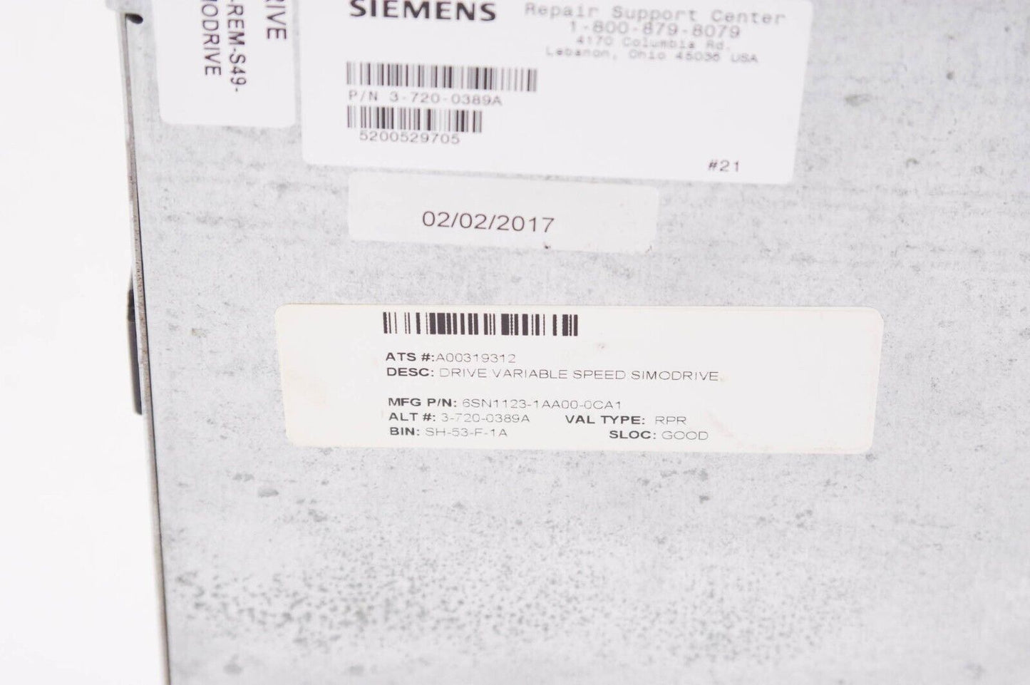 SIEMENS 6SN1123-1AA00-0CA1 / 6SN11231AA000CA1 SIMODRIVE LT-MODUL INT. 50A