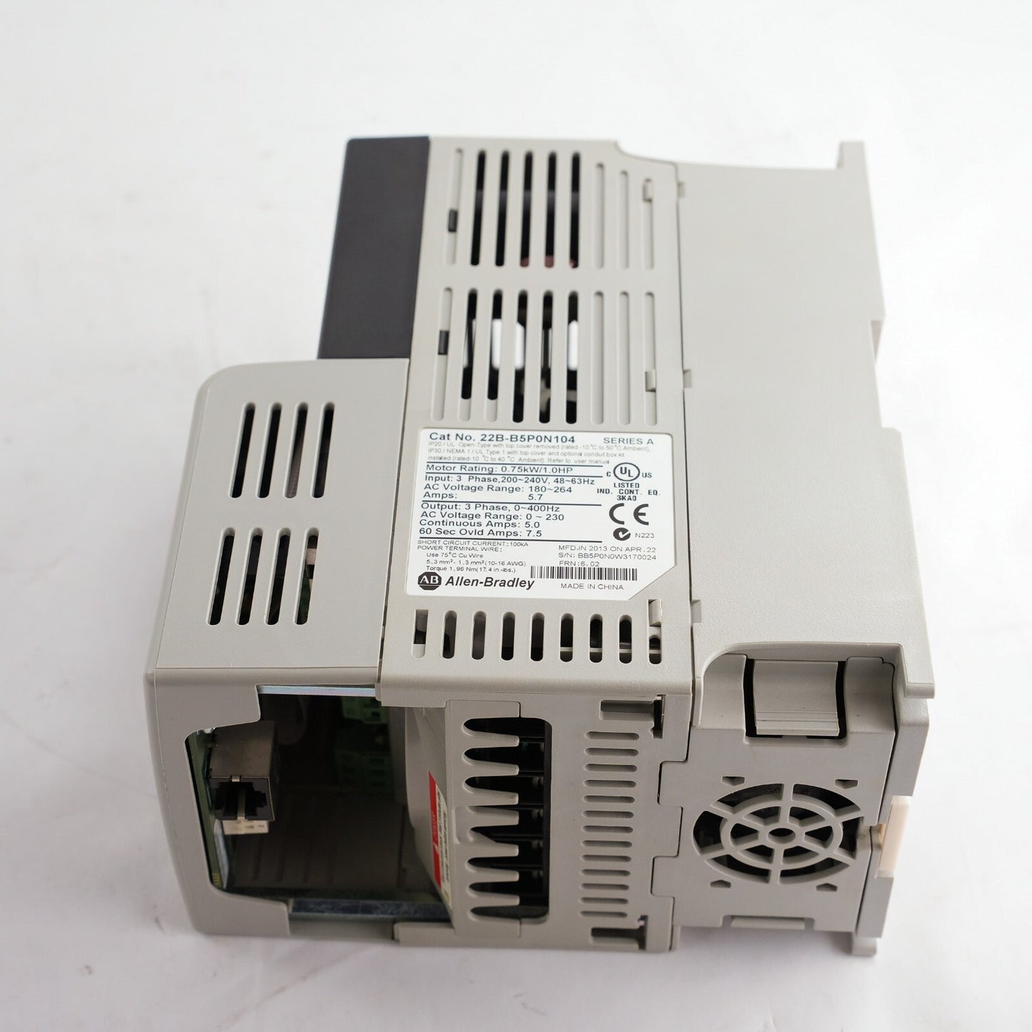 Allen Bradley 22B-B5P0N104 /A Powerflex 40 AC Drive 200-240V 48-63HZ 3PH 5.7A