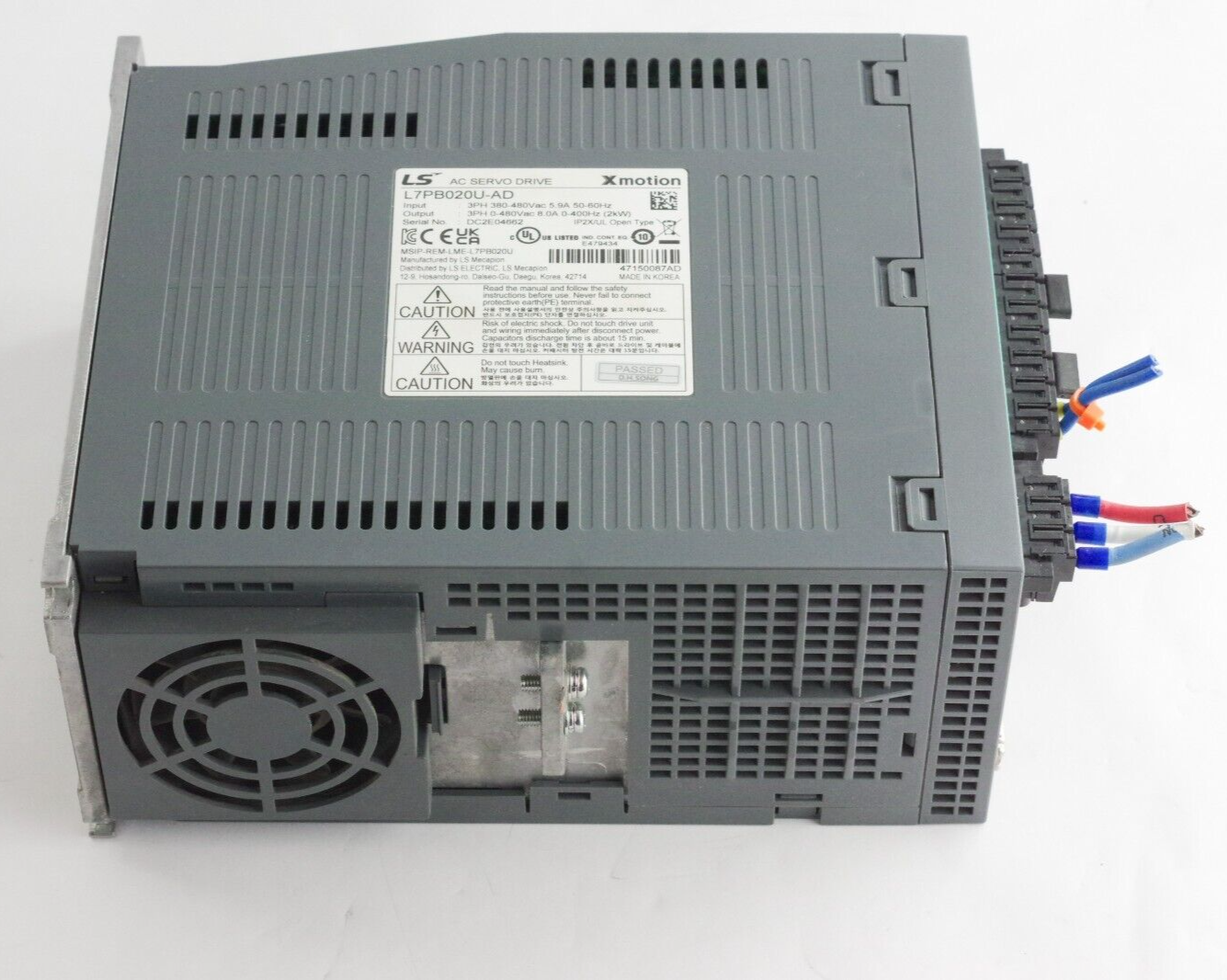 LS Electric L7PB020U-AD Servo Drive 2kW 480VAC 8.0A MSIP-REM-LME-L7PB020U