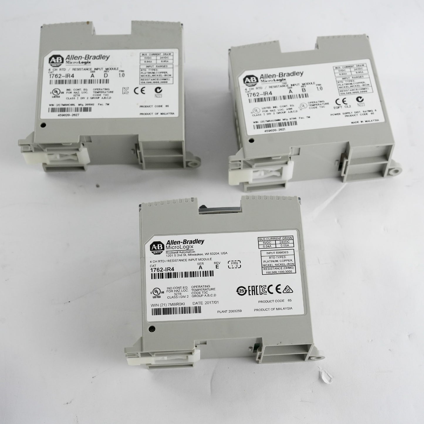Allen Bradley MicroLogix 1762-IR4 /A Rev E 4 CH RTD / Resistance Input Module