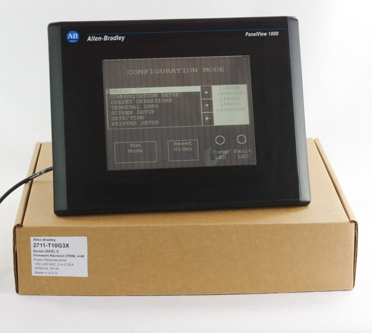 Allen Bradley 2711-T10G3 /E FRN 4.48 PanelView 1000 2711-T10G3X - Refurbished