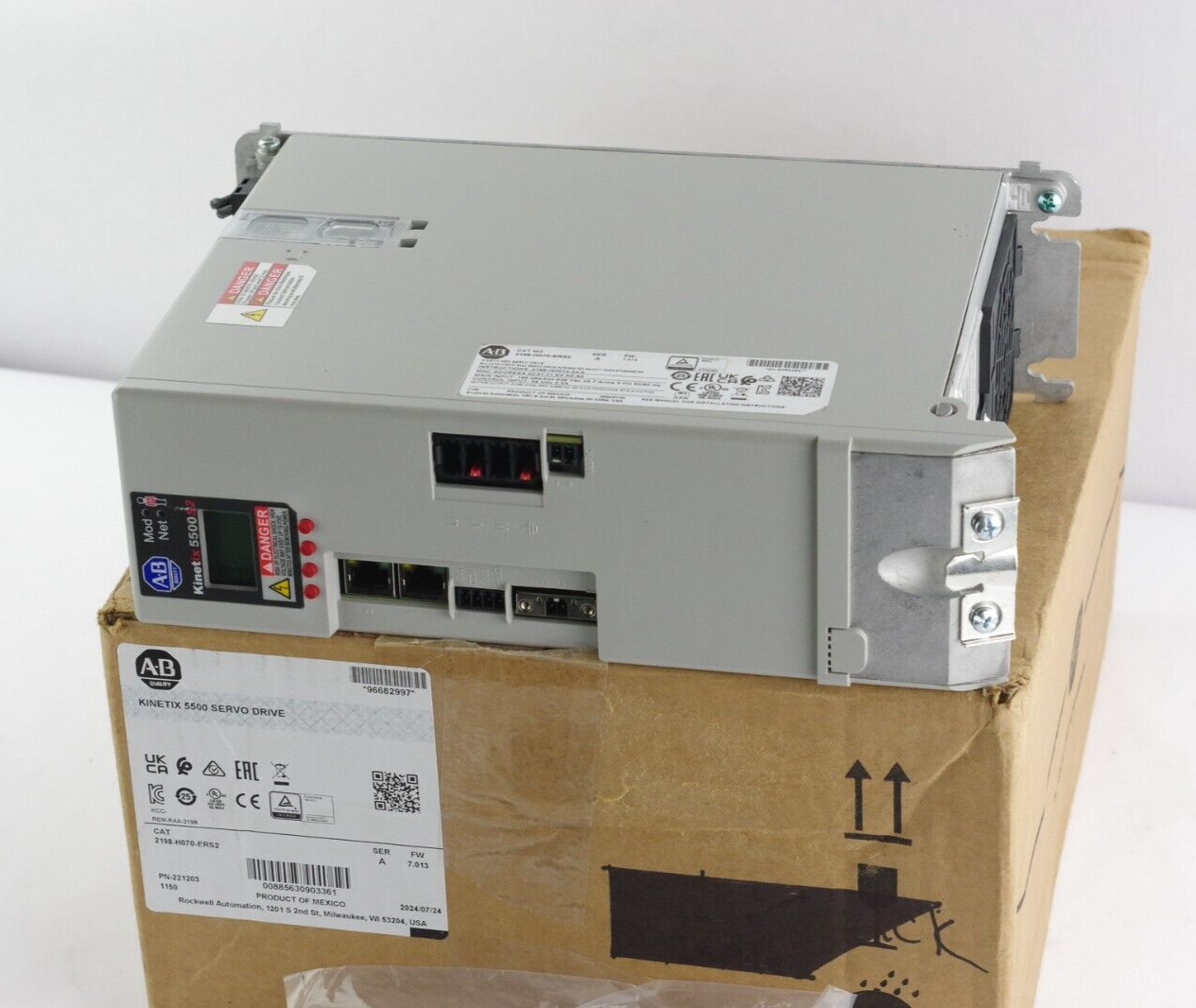 2024 Allen Bradley 2198-H070-ERS2 Ser A Kinetix 5500 Servo Drive - Open Box