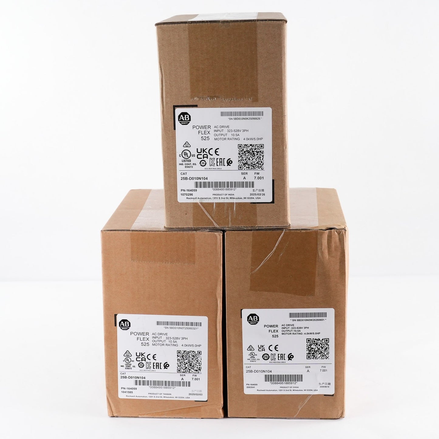 Allen Bradley 25B-D010N104 /A PowerFlex 525 AC Drive 3-Phase - Sealed Surplus