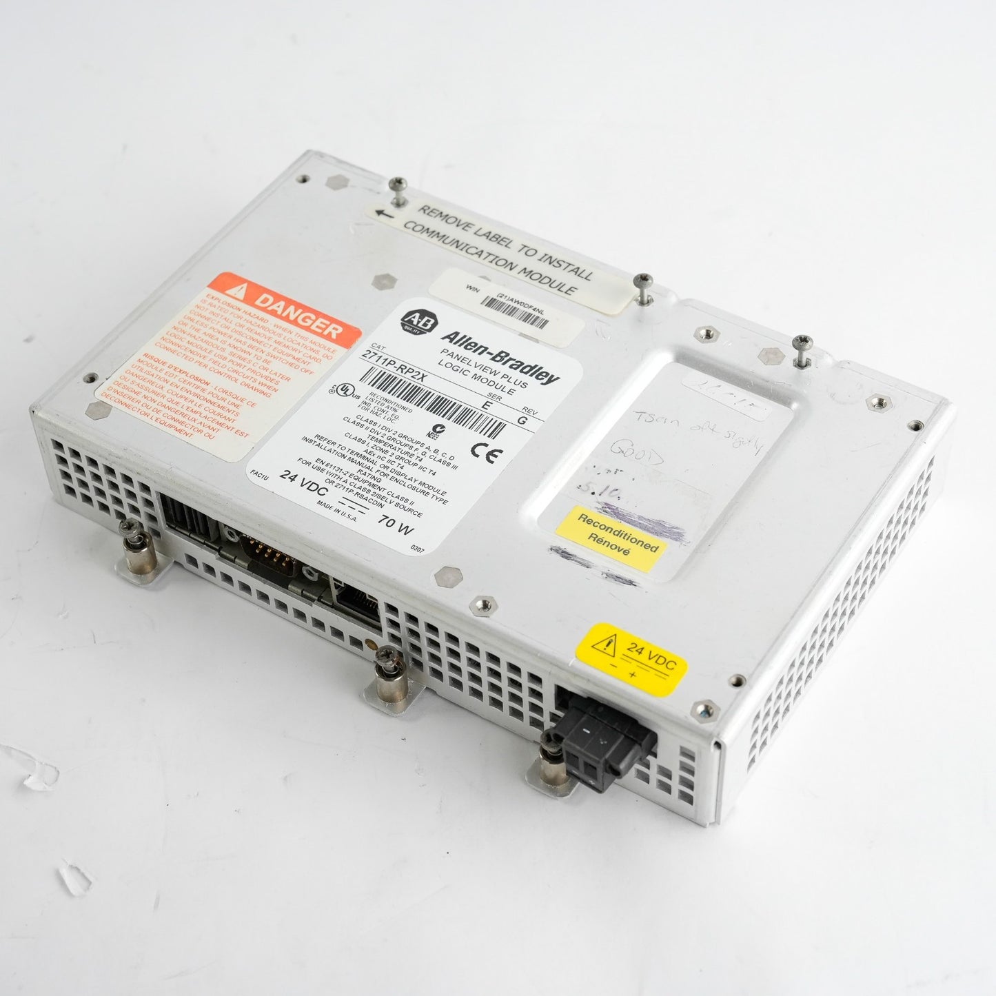 Allen Bradley 2711P-RP2X Ser E Rev G Panelview Plus Logic Module / 2711P-RP2