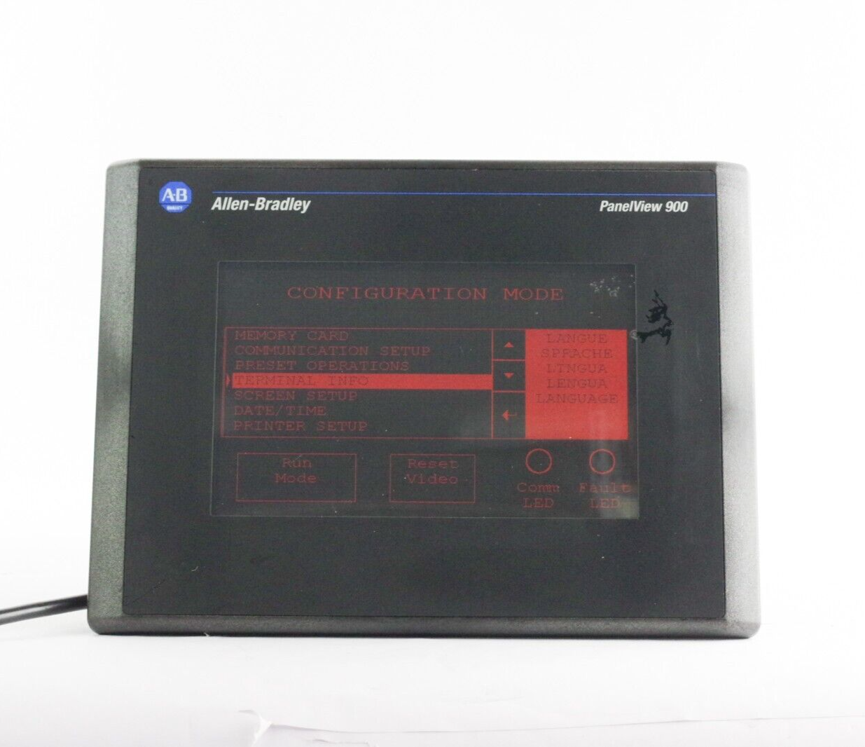 Allen Bradley 2711-T9A1 Ser F Rev D FRN 4.22 PanelView 900 Terminal