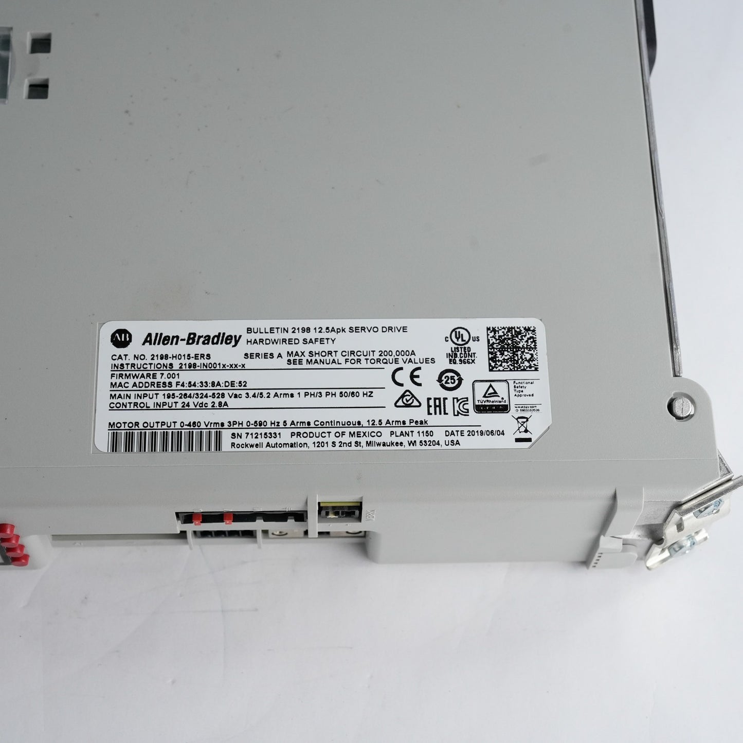 Allen Bradley 2198-H015-ERS /A Kinetix 5500 Servo Drive - Refurbished