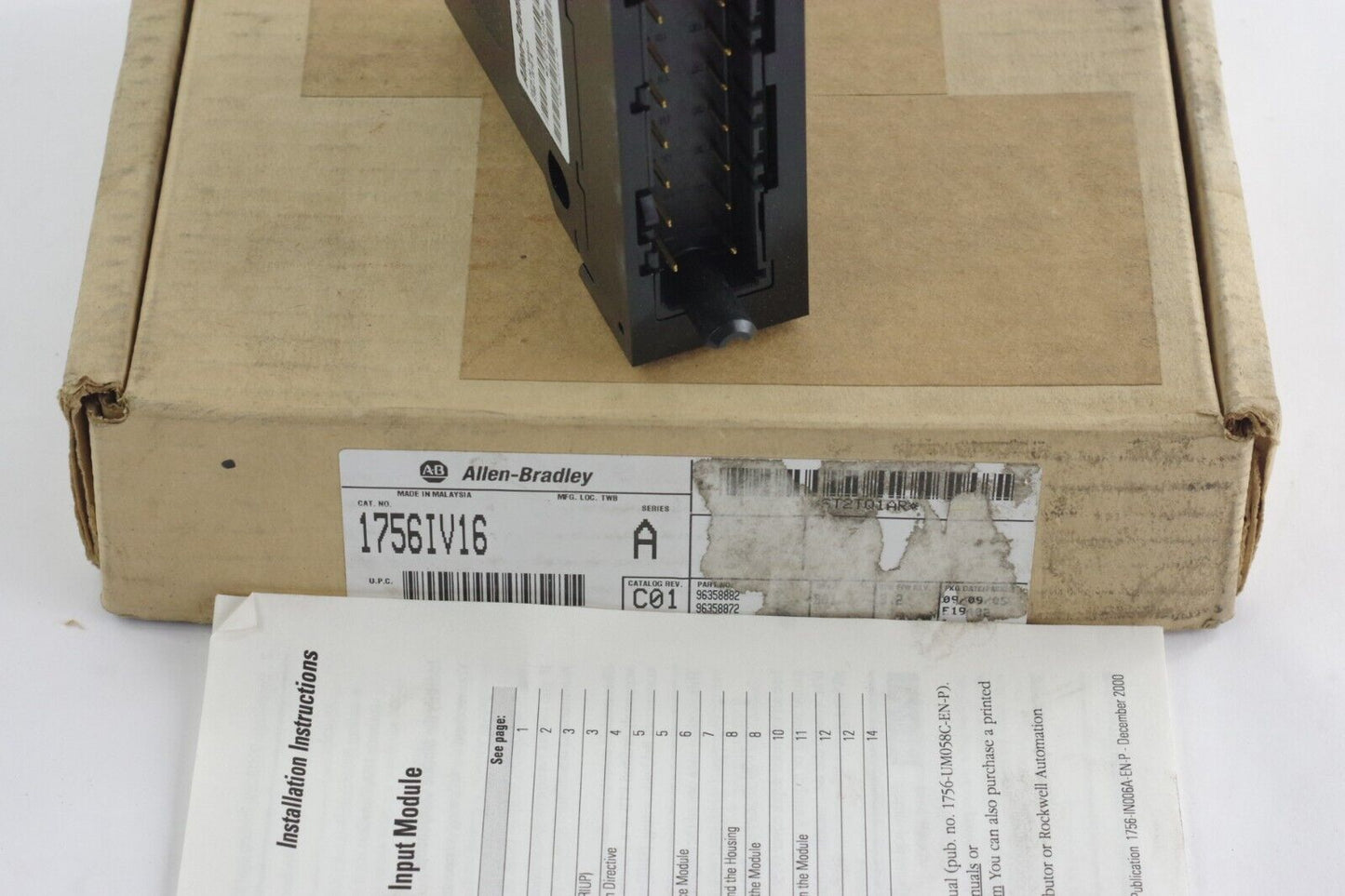 Allen Bradley 1756-IV16 Ser A C01 F/W Rev 3.2 16Point DC Input Module - Open Box
