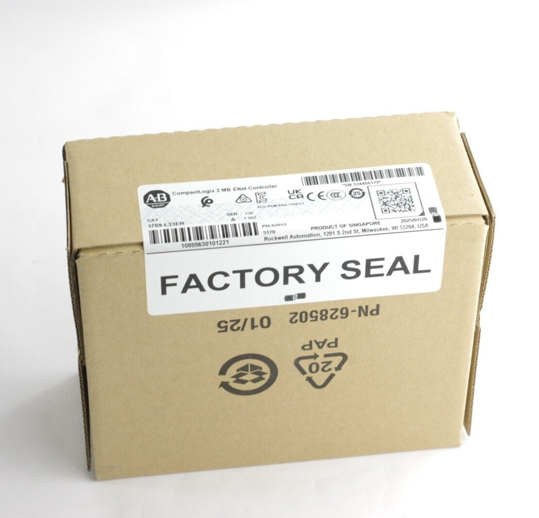 Allen Bradley 1769-L33ER /A CompactLogix 2 MB ENet Controller - Sealed Surplus