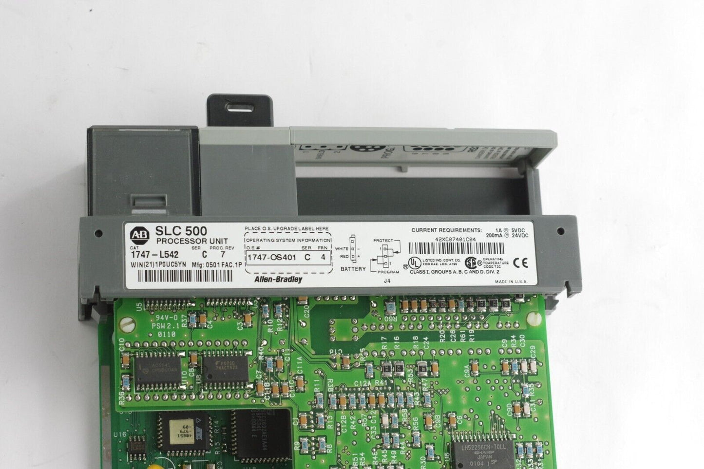 Allen Bradley 1747-L542 Ser C Rev 7 SLC 500 Processor Unit