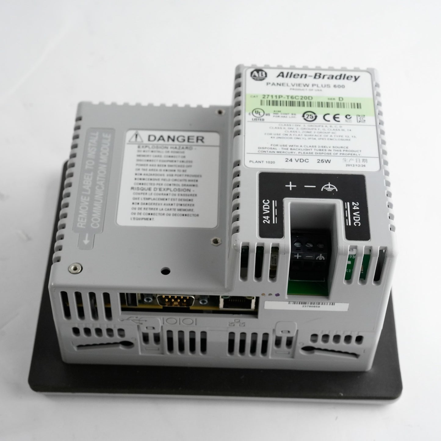 Allen Bradley 2711P-T6C20D Ser D Panelview Plus 600 Operator Interface Terminal