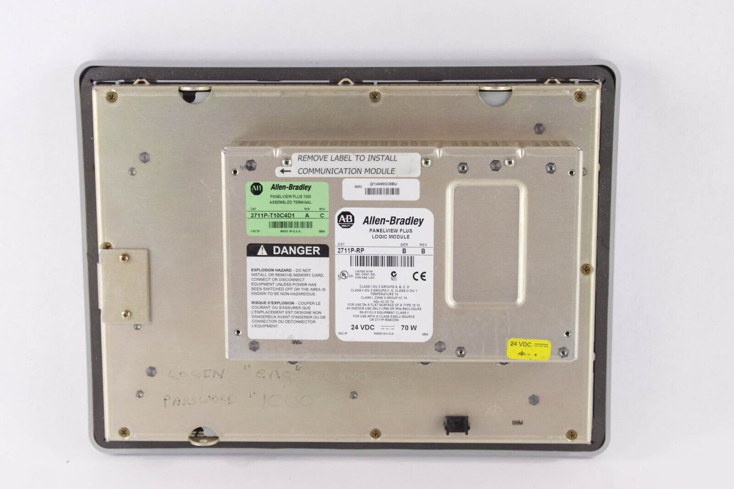 Allen Bradley 2711P-T10C4D1 /APanelview Plus 1000 RDT10C + RP1 /B (New Overlay)