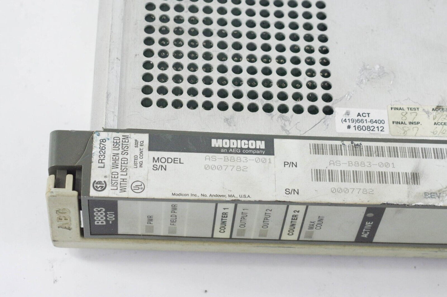 Modicon AEG AS-B883-001 High Speed Counter Module, B883-001 - For Parts/Repair