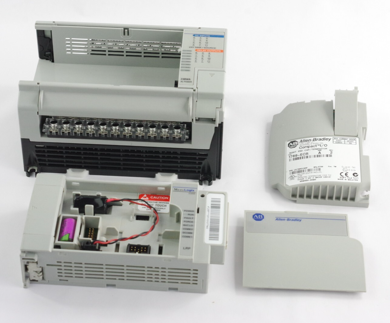 Allen Bradley 1764-24BWA /B 1764-LRP /C 1769-ECR /A MicroLogix 1500 Control