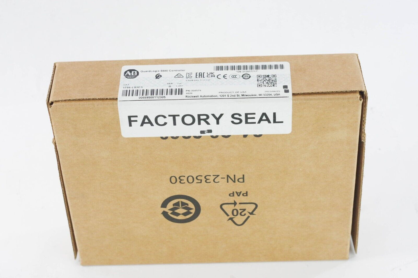 2023 Allen Bradley 1756-L83ES /B GuardLogix 5580 Controller - New Surplus Sealed