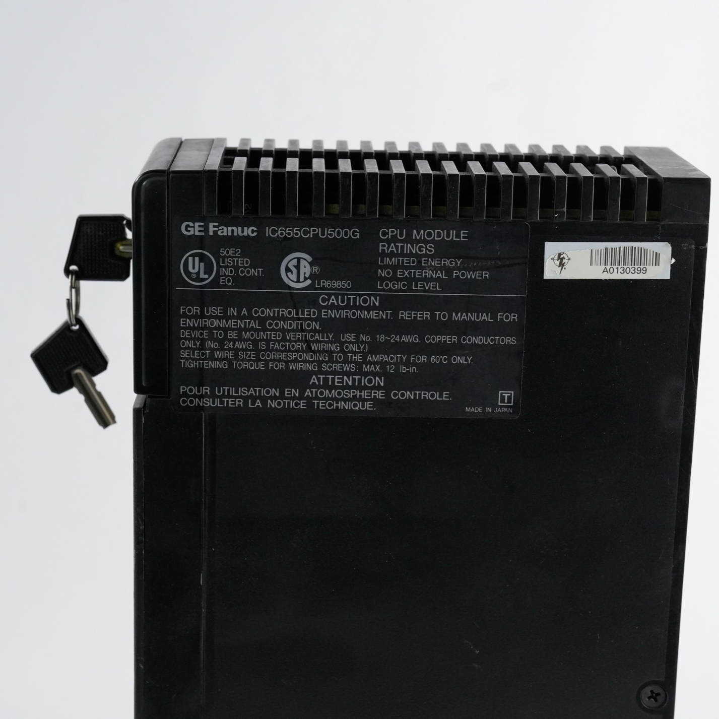 GE Fanuc IC655CPU500G GE Series 5 CPU Processor IC655CPU w/ Key