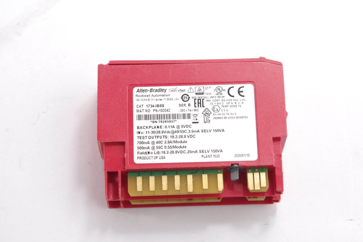 Allen Bradley 1734-IB8S Ser B Point I/O Input Safety Module