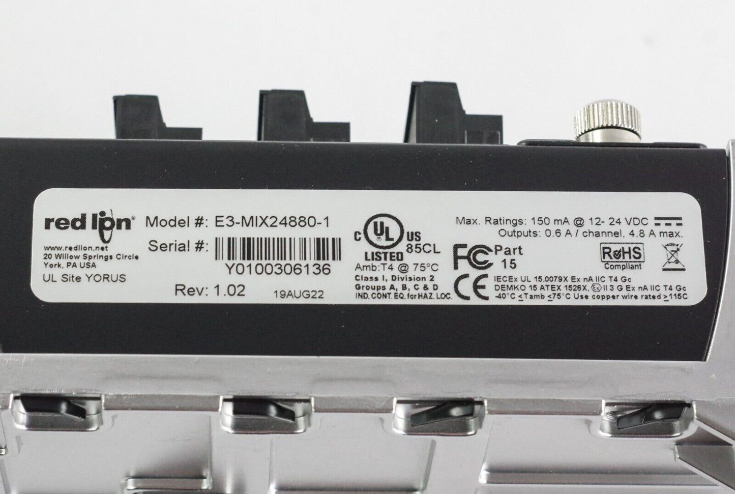 Red Lion Controls E3-MIX24880-1 E3 I/O Module - No Box