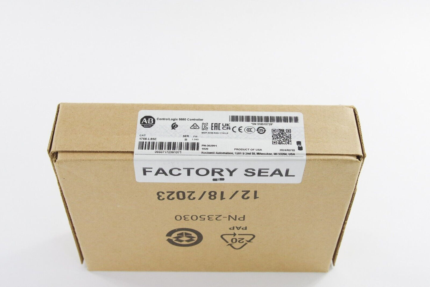 Allen Bradley 1756-L85E Ser B ControlLogix 5580 Controller - Sealed Surplus