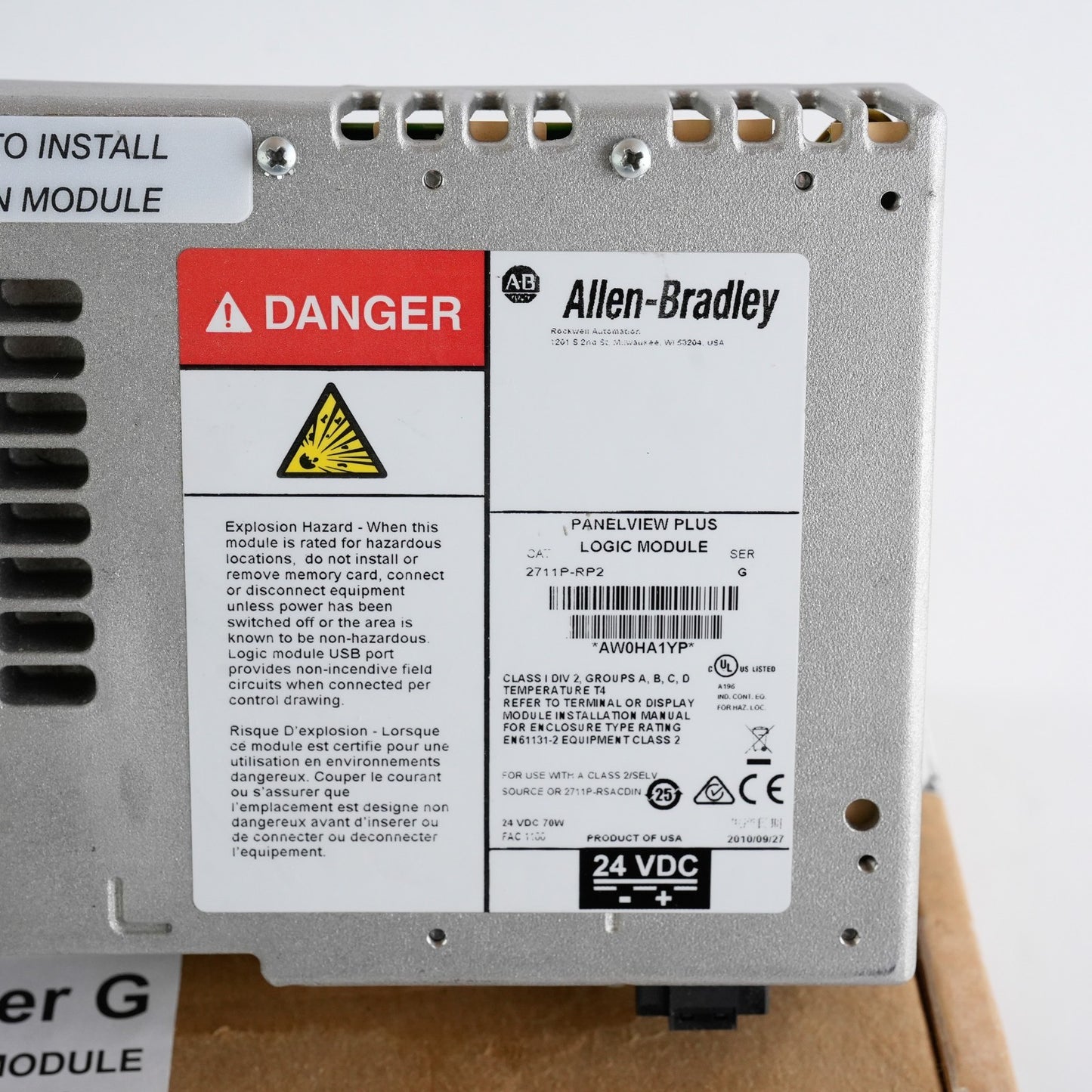 Allen Bradley 2711P-RP2 /G PanelView 128MB Logic Module - Without Original Box