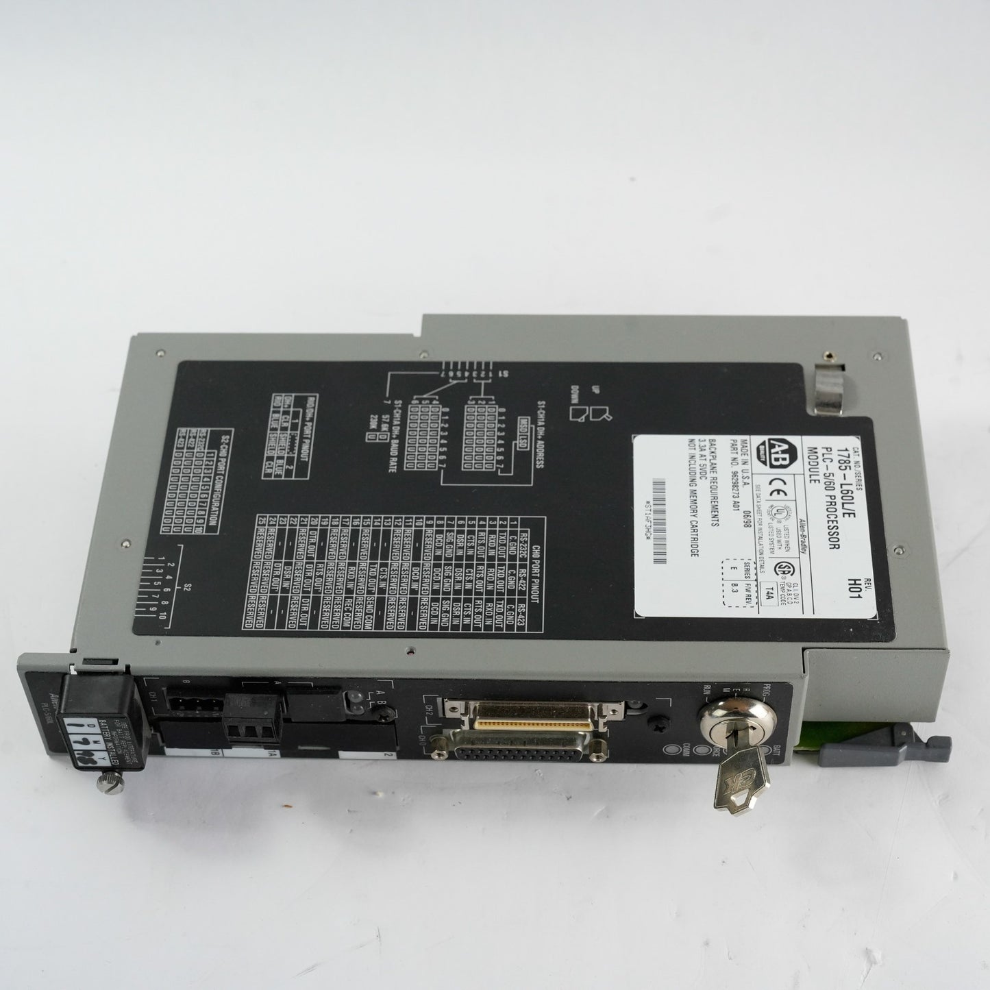 Allen Bradley 1785-L60L/E PLC-5/60 Processor Module Rev. H01 1785L60LE