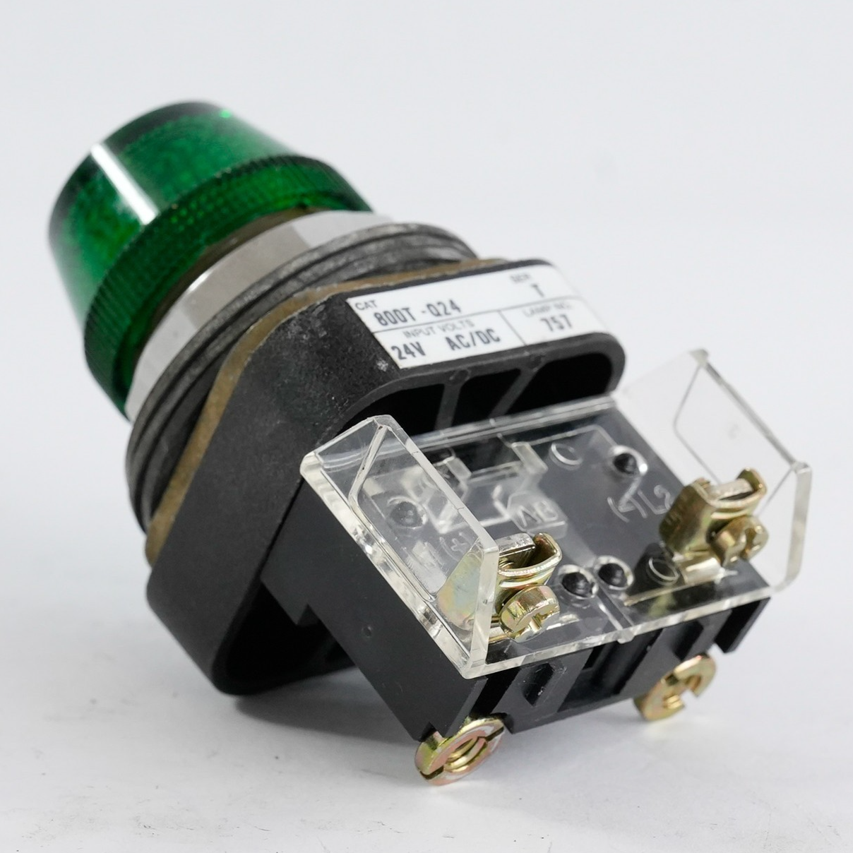 Allen Bradley 800T-Q24 /T Green Illuminated Pilot Light 24VAC/DC 800TQ24