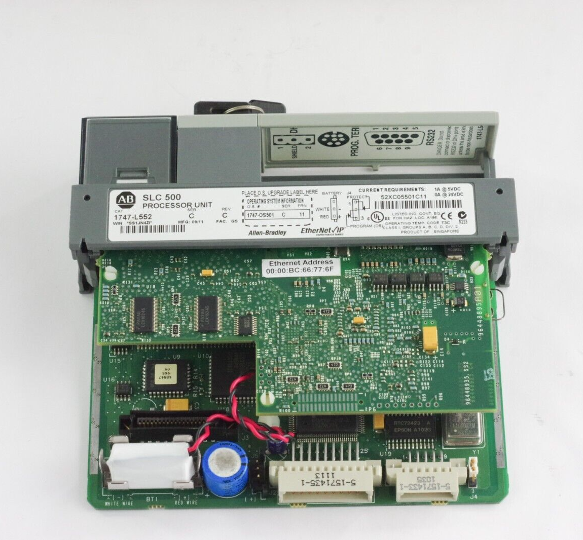 Allen Bradley 1747-L552 Ser C /C 1747-OS501 5/05 SLC 500 Processor CPU Module