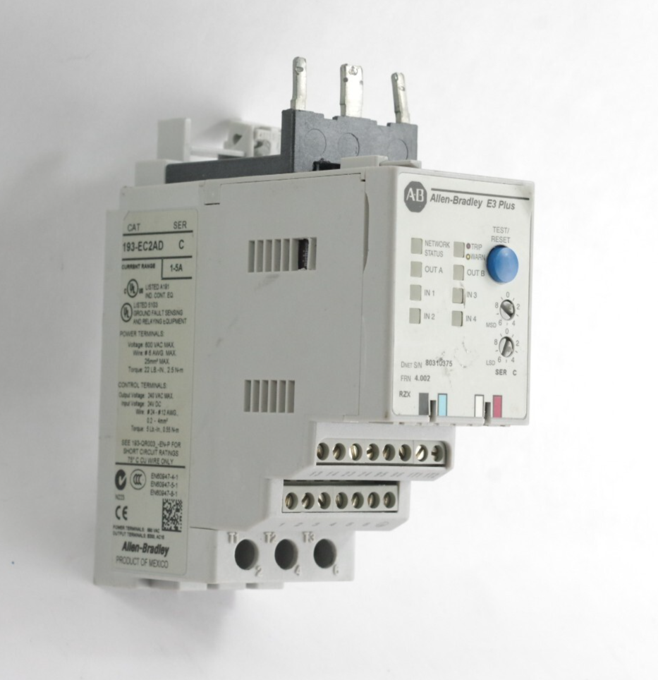 Allen Bradley 193-EC2AD /C E3 Plus Electronic Motor Protection Relay 1-5A