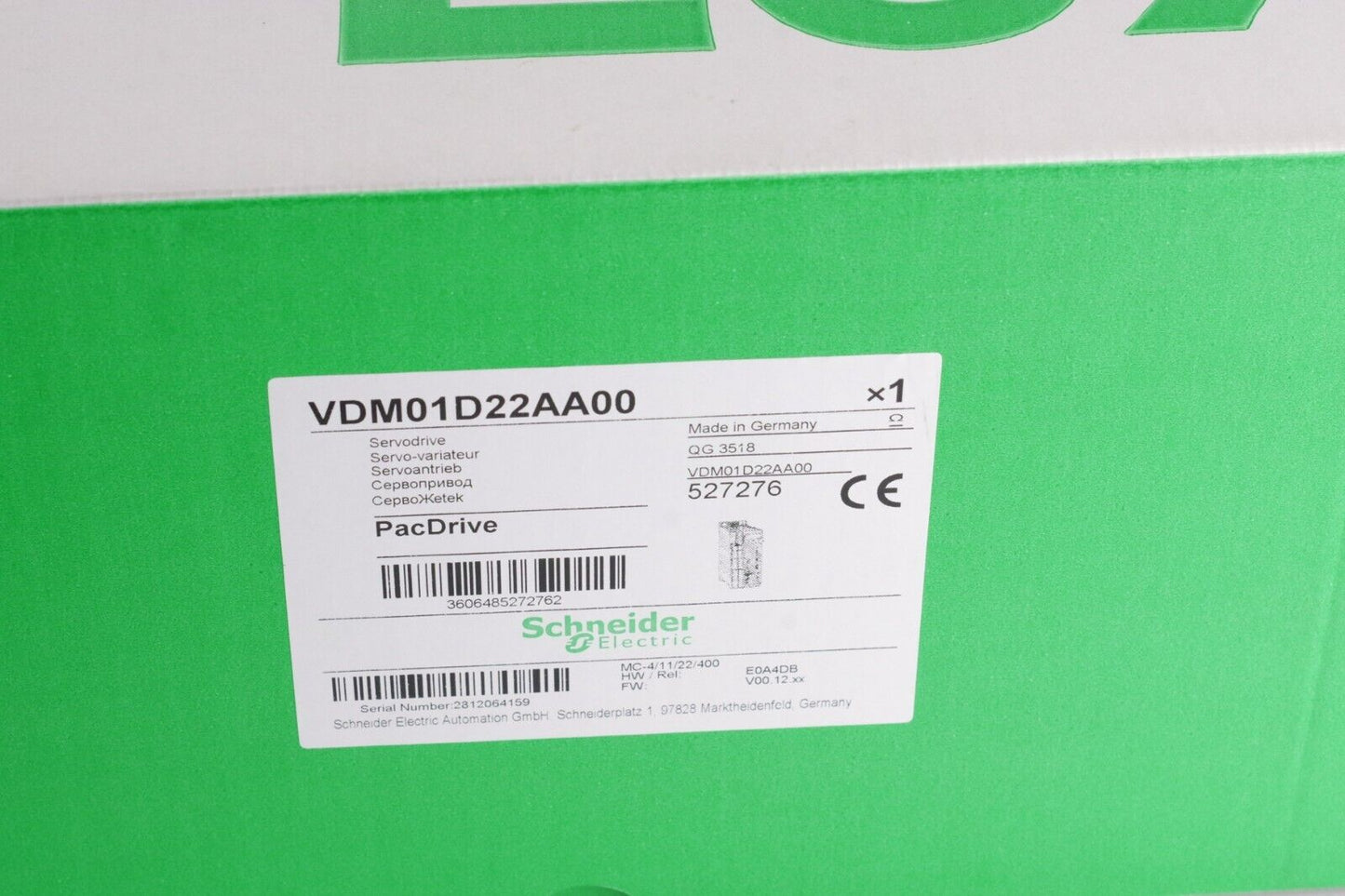 Schneider VDM01D22AA00 MC-4/11/22/400 22 Amp 3 Phase Servo Drive - Open Box