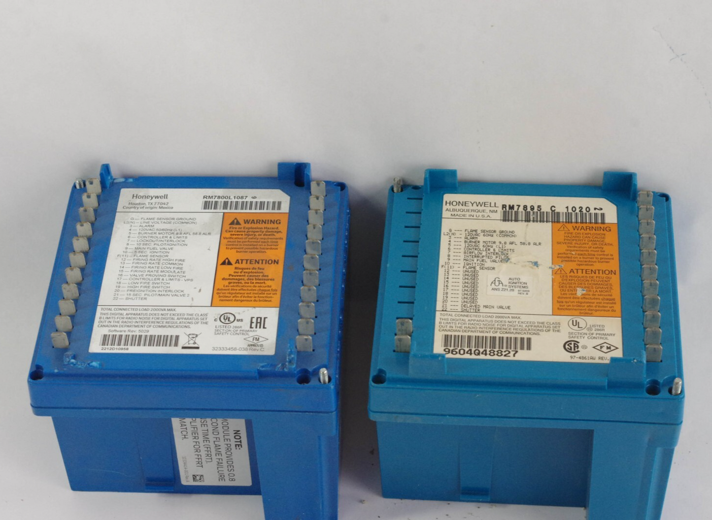Honeywell Burner Control RM7800L1087 - 4x For Parts