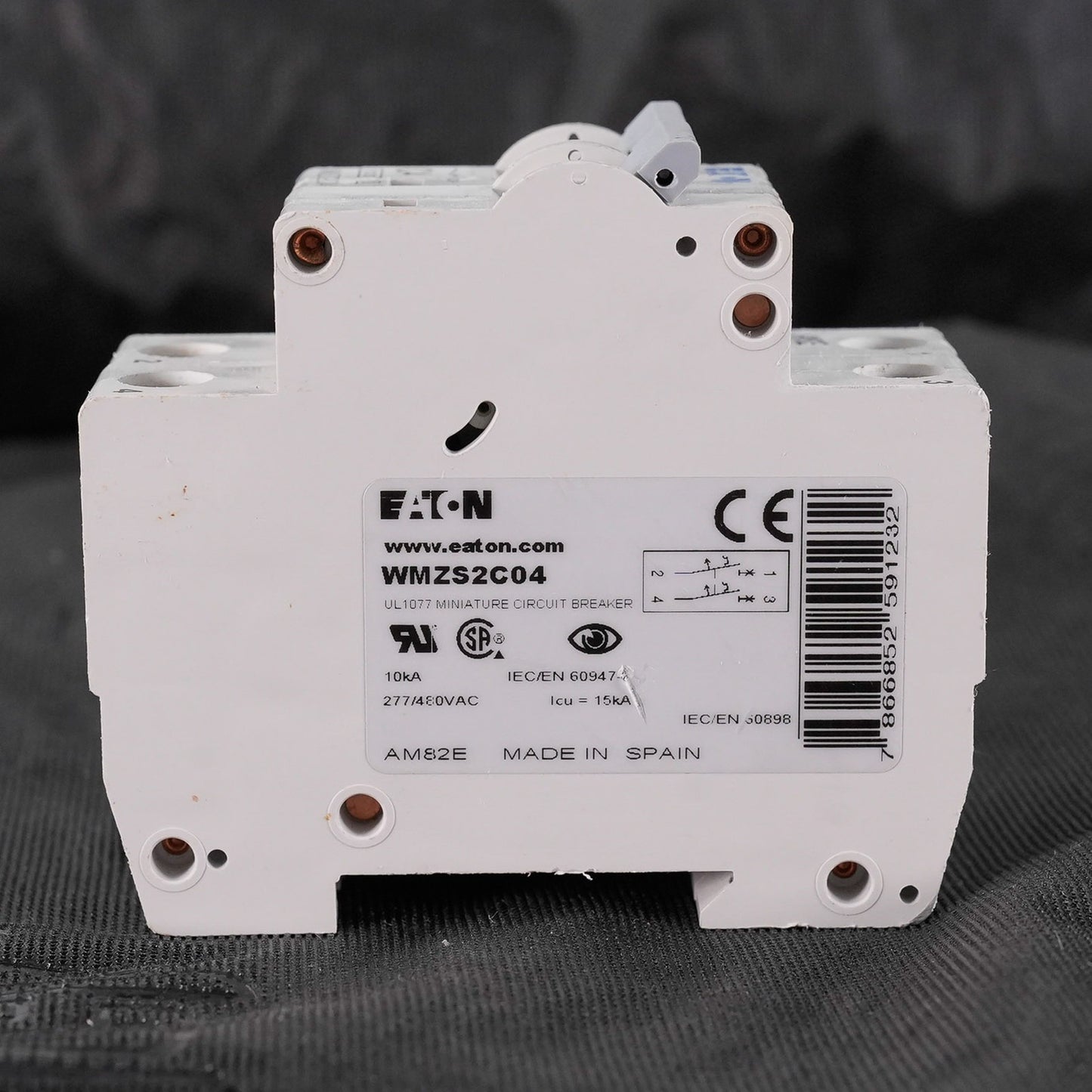 EATON WMZS2C04 Miniature 2-Pole Circuit Breaker 4A 277/480VAC