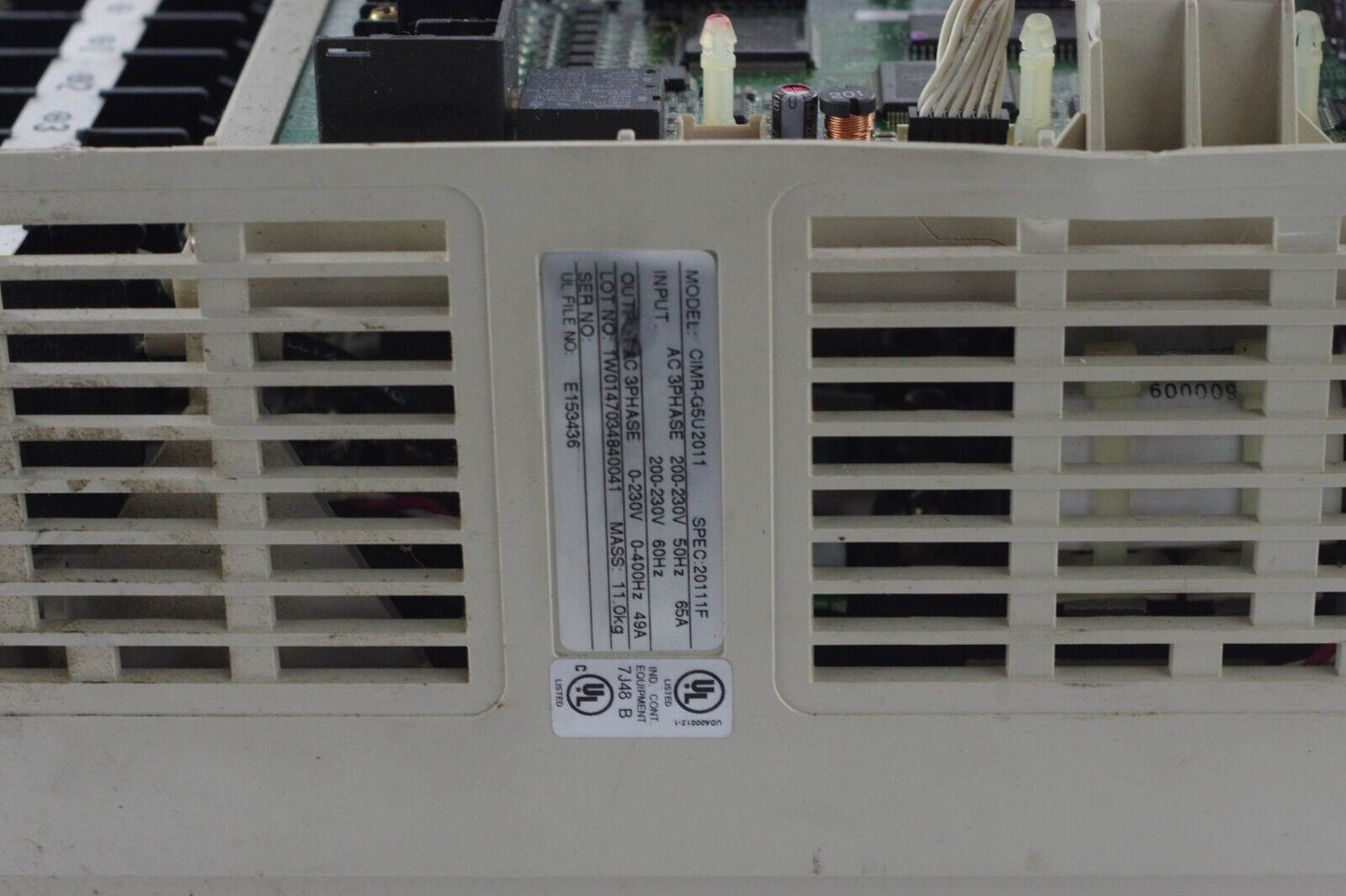 Yaskawa / SAFTRONICS VG5 CIMR-G5U2011 200-230V 3PH AC DRIVE - For Parts / Repair