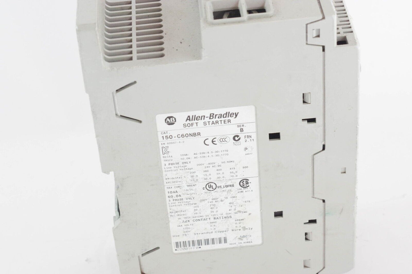 ALLEN BRADLEY 150-C60NBR /B SOFT STARTER SMC-3 - For Parts / Repair