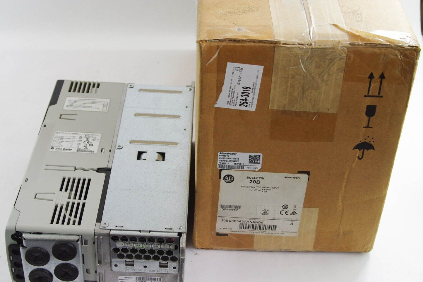 2019 Allen-Bradley 20BD8P0A3AYNAND0 /B PowerFlex 700 AC Drive 5HP +1 Yr Warranty