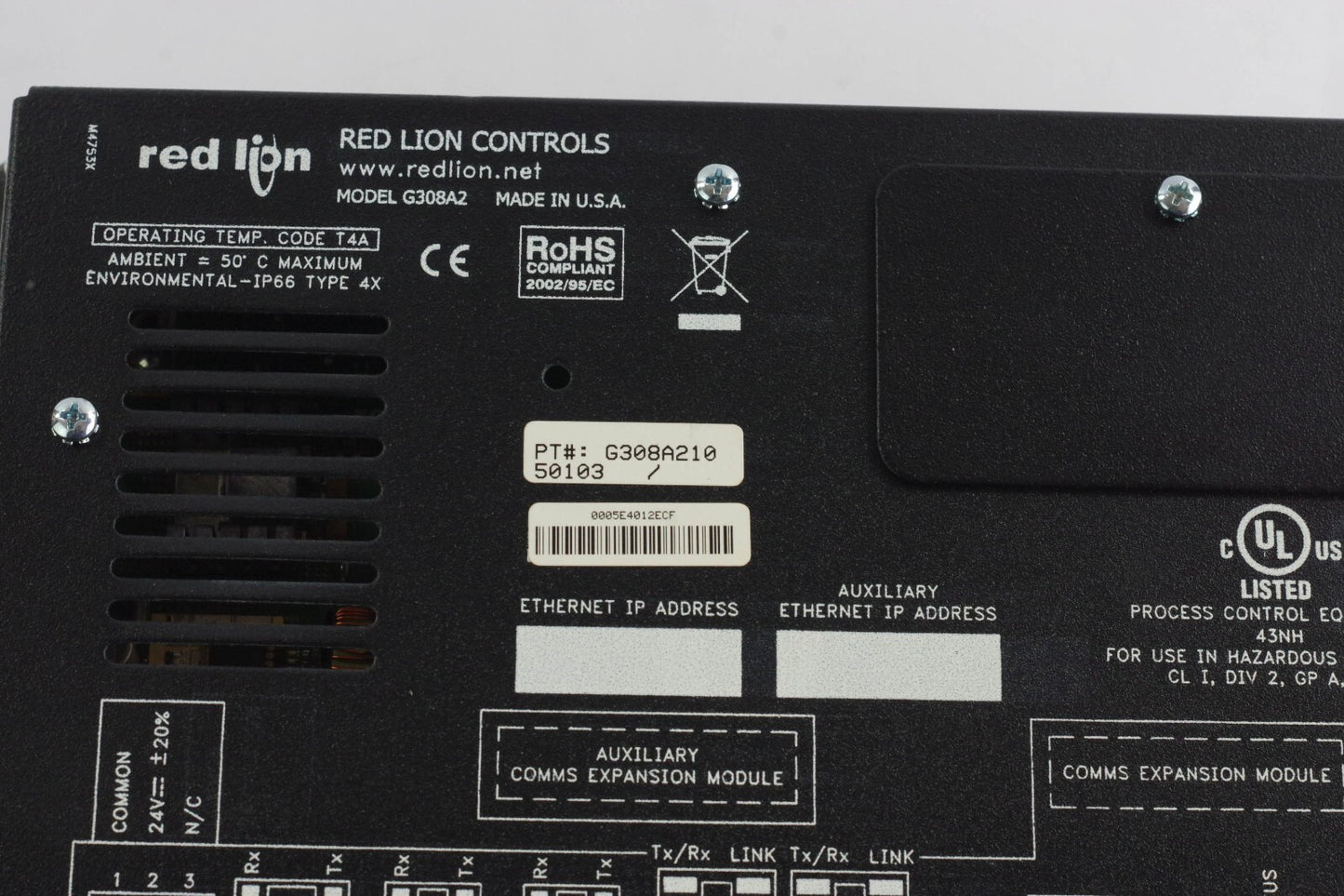 Red Lion Controls G308A210 Touch TFT Operator Panel 8.4" Indoor G308A2