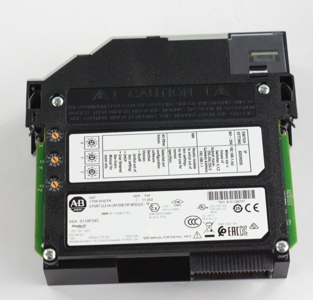 Allen Bradley 1756-EN2TR Ser C ControlLogix 2-Port Ethernet Module - No Box