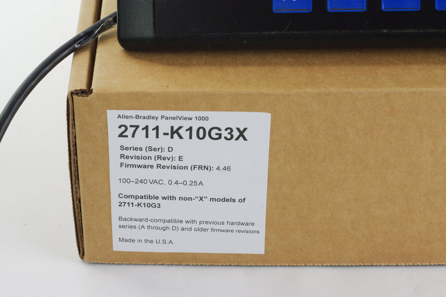 Allen Bradley 2711-K10G3 / 2711-K10G3X Ser D Panelview 1000 - Refurbished