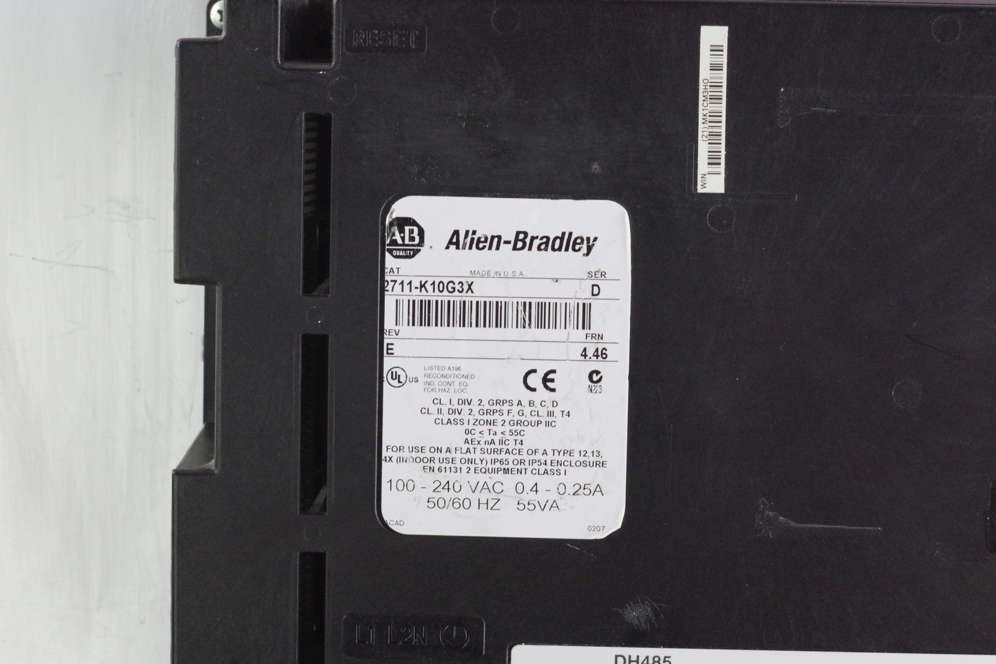 Allen Bradley 2711-K10G3 / 2711-K10G3X Ser D Panelview 1000 - Refurbished