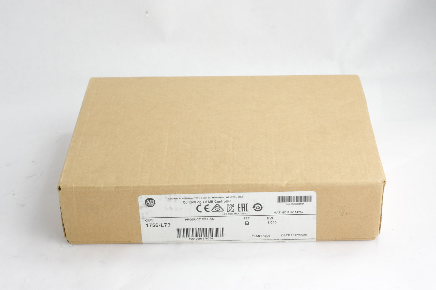 2017 Allen Bradley 1756-L73 /B ControlLogix Controller - New Surplus (Sealed)
