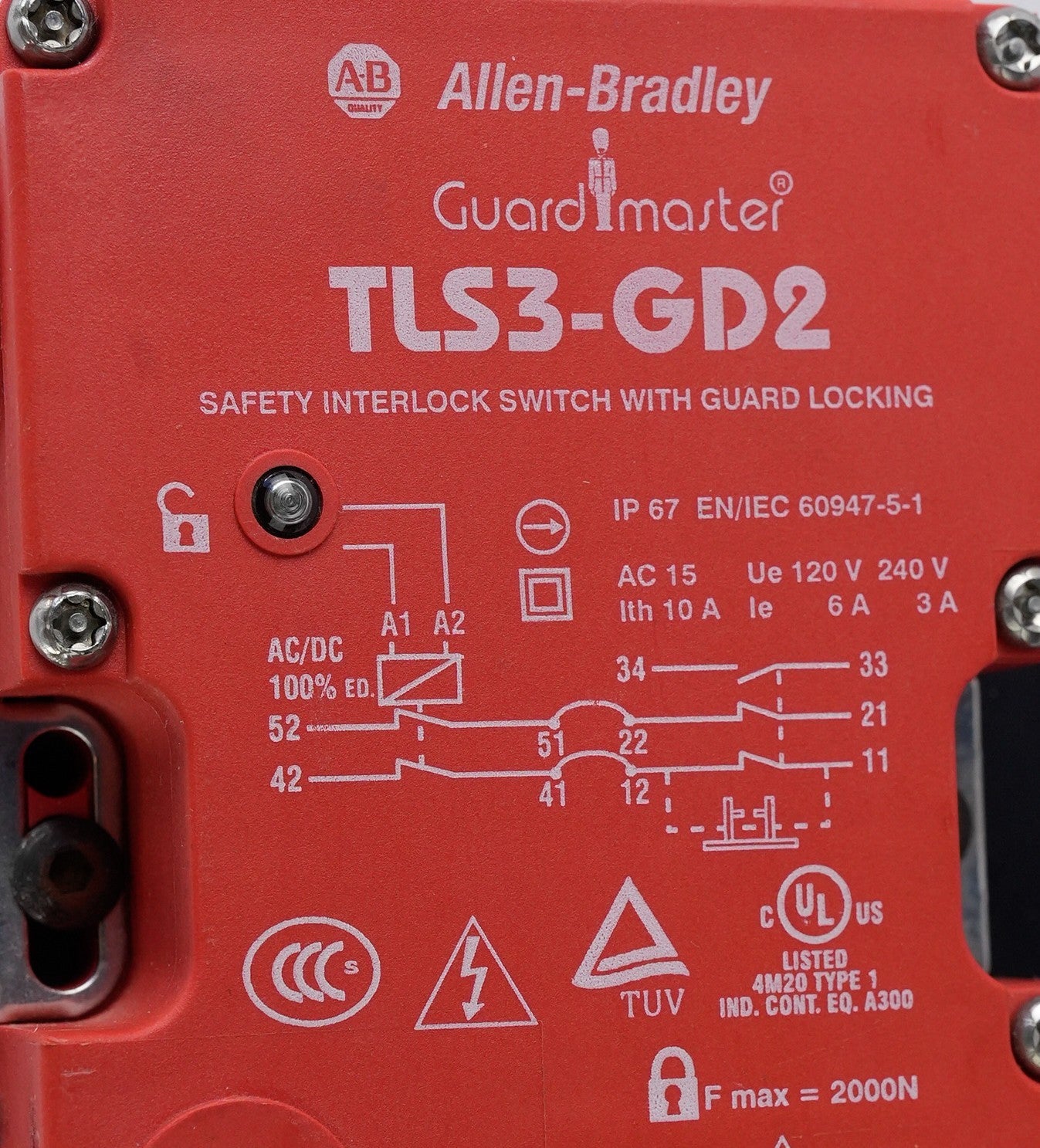 Allen Bradley TLS3-GD2 Guardmaster Safety Interlock Switch w/ Guard Locking