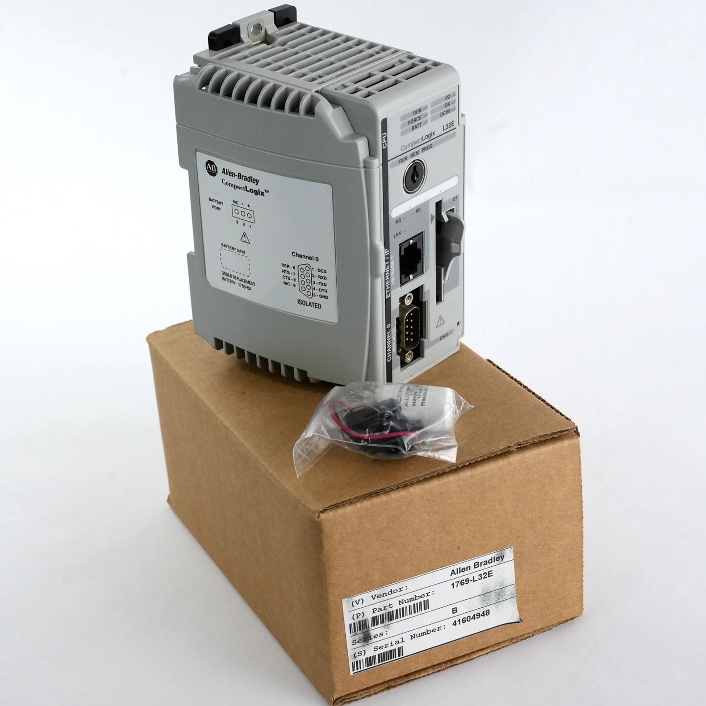 Allen Bradley 1769-L32E /B CompactLogix 750KB Enet Controller - Not Original Box