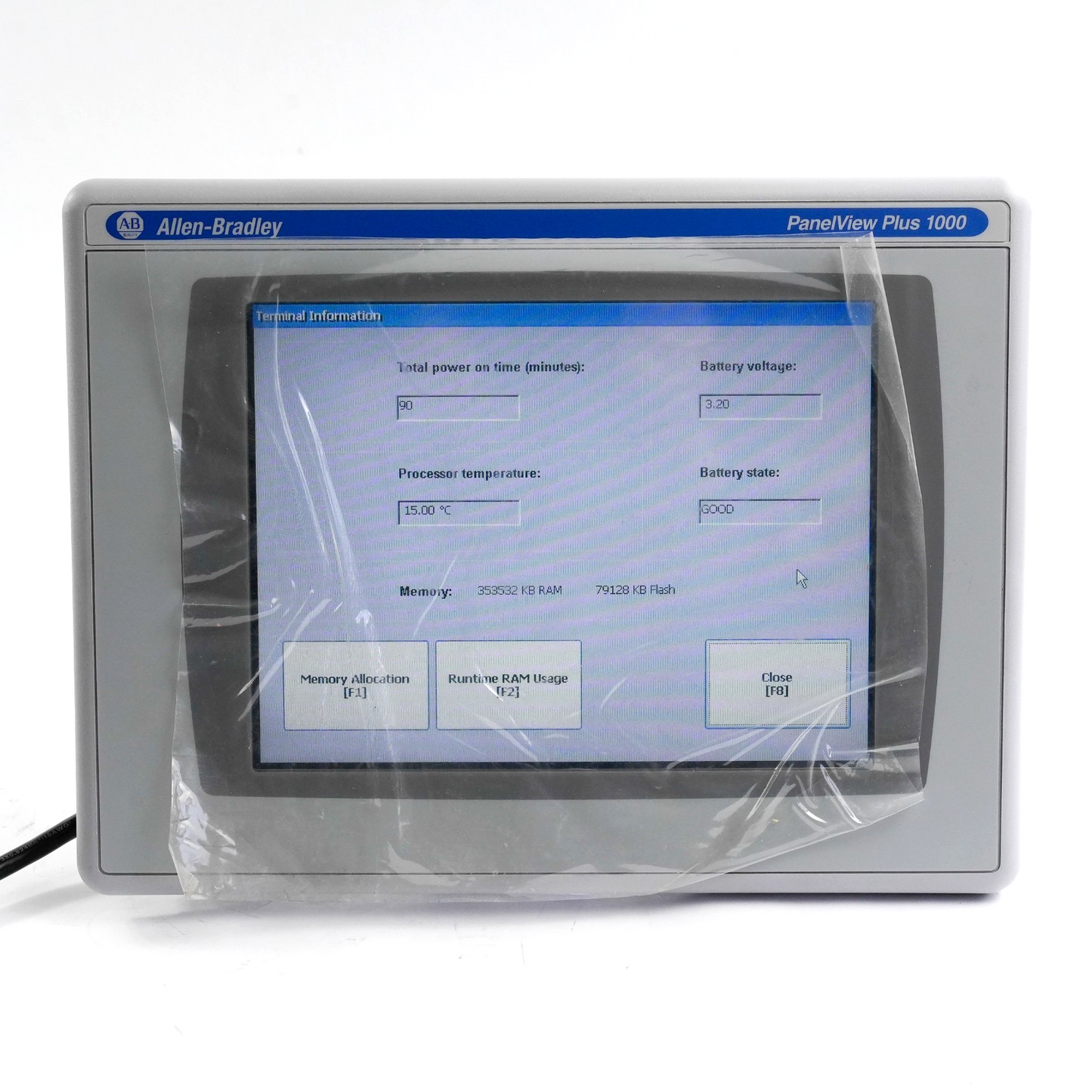 Allen Bradley 2711P-T10C4A8 RP8A RDT10C Panelview Plus 1000 Terminal - Installed