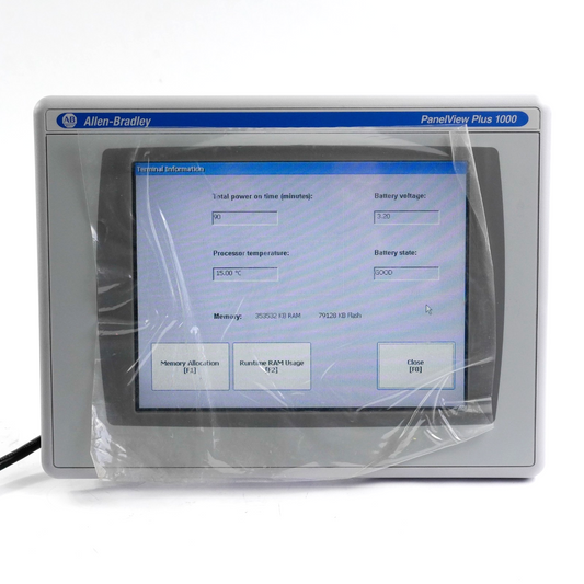 Allen Bradley 2711P-T10C4A8 RP8A RDT10C Panelview Plus 1000 Terminal - Installed