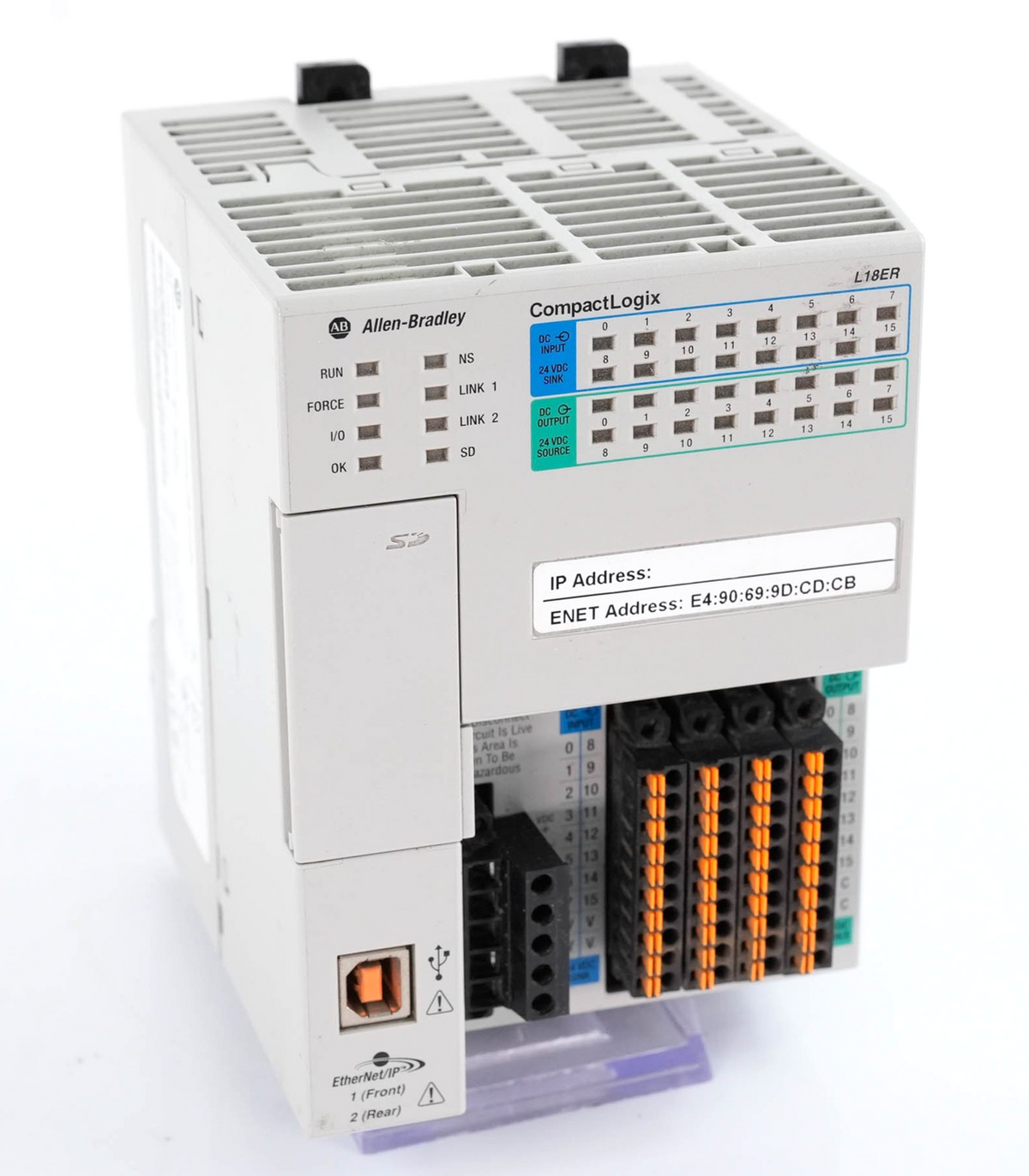 Allen Bradley 1769-L18ER-BB1B Ser A CompactLogix 5370 L1 Controller 24VDC